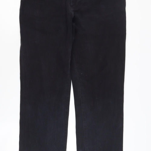 Hush Puppies Men's Black Straight Trousers 32