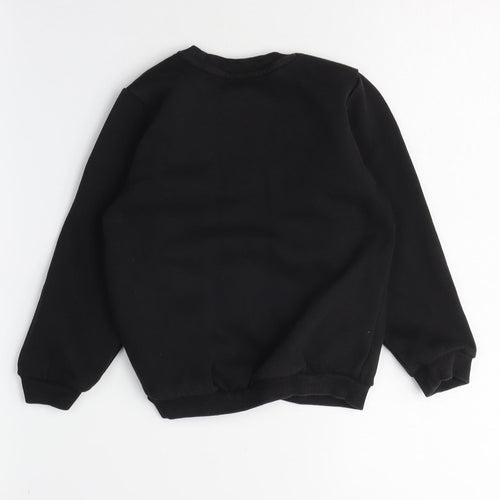 Puma Boys Black Crew Neck Logo Pullover Sweatshirt, 2 Years