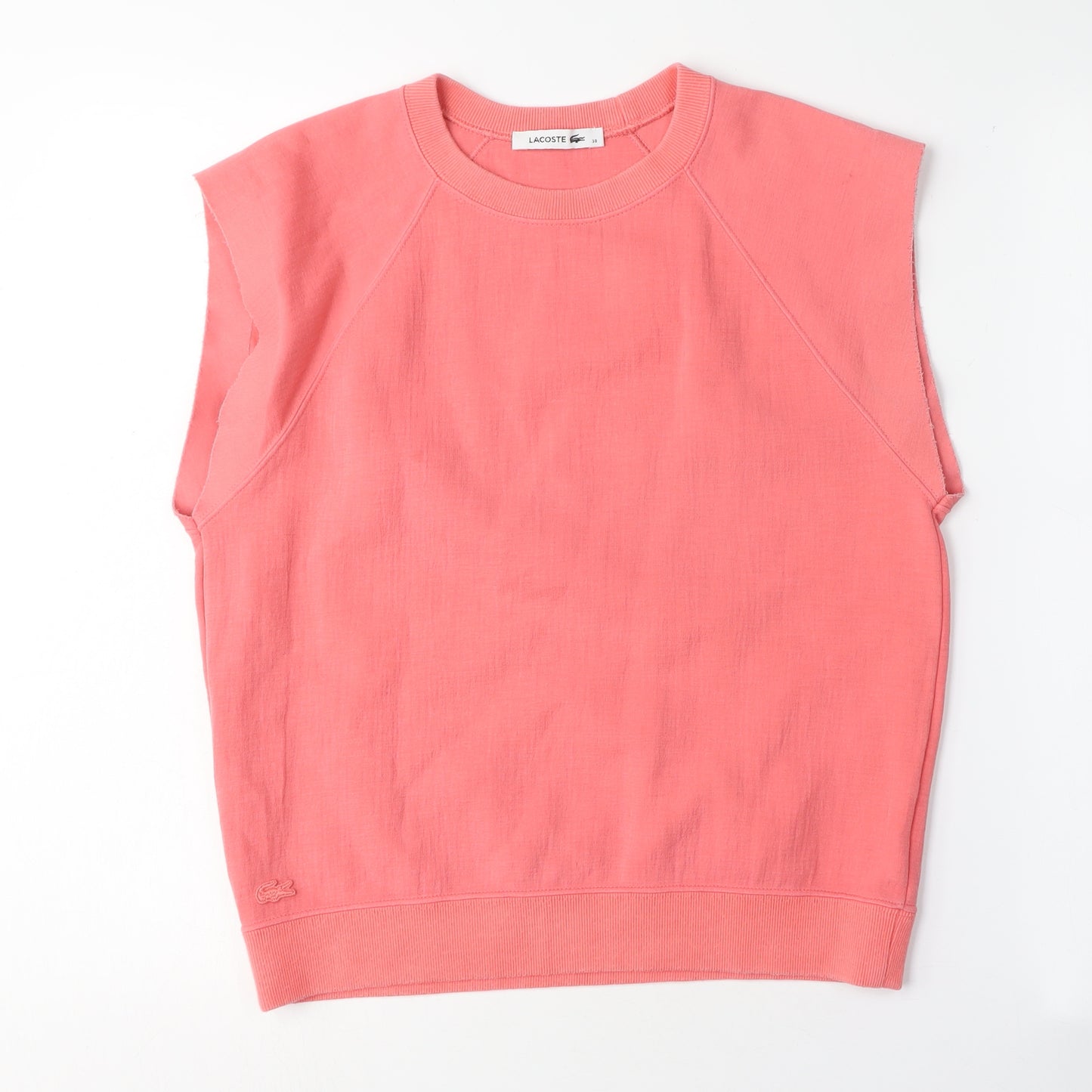Lacoste Women's Pink Sleeveless Sweatshirt Size 10