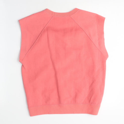 Lacoste Women's Pink Sleeveless Sweatshirt Size 10