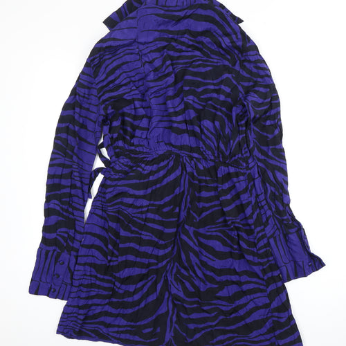 River Island Wrap Dress - Multicoloured, Size 14, Animal Print