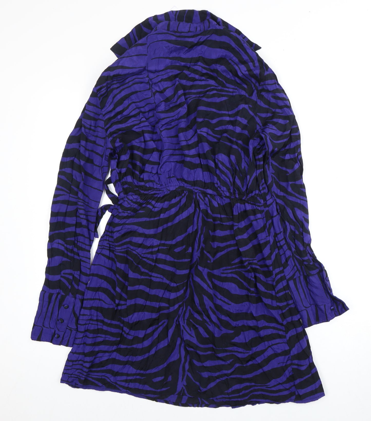 River Island Wrap Dress - Multicoloured, Size 14, Animal Print