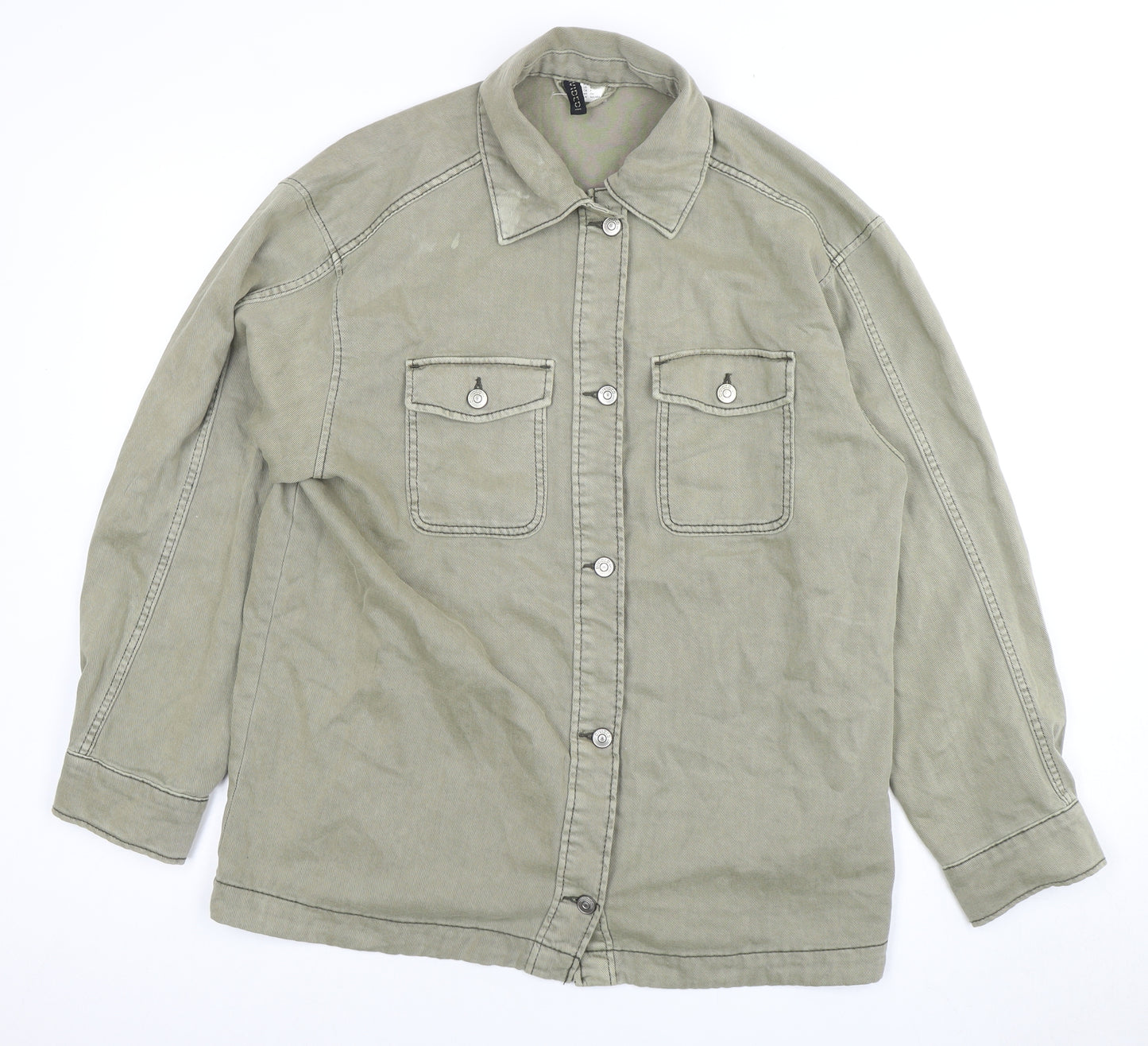 H&M Men’s Green Basic Jacket, Size S, Cotton, Casual