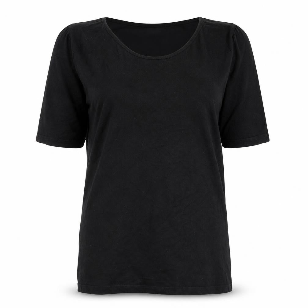 Zara Women's Black T-Shirt Size 6 Short Sleeve Casual