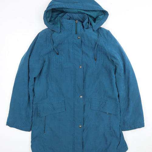 Bm Collection Women's Blue Hooded Parka Coat