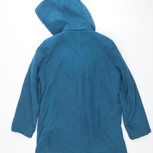 Bm Collection Women's Blue Hooded Parka Coat