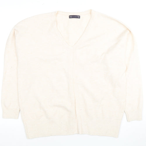 Marks and Spencer Women's Beige Cardigan M V-Neck