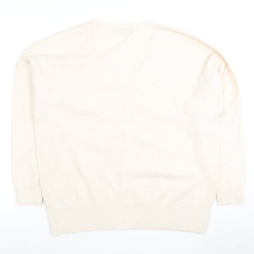 Marks and Spencer Women's Beige Cardigan M V-Neck