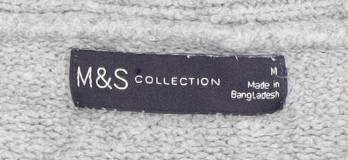 Marks and Spencer Women's Grey Cardigan M V-Neck Long Sleeve