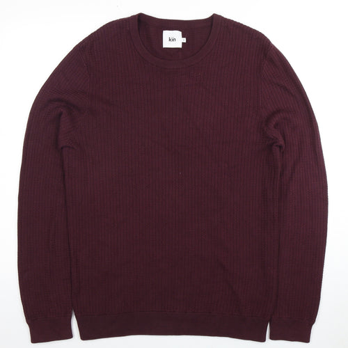 Kin Men's Purple M Pullover Jumper, Cotton