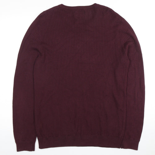 Kin Men's Purple M Pullover Jumper, Cotton