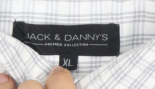 Jack & Danny's Men's XL White Check Shirt