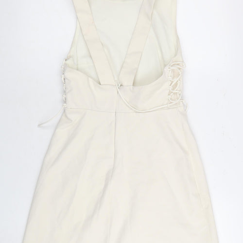 Zara Women's Ivory A-Line Dress Size 8 Sleeveless