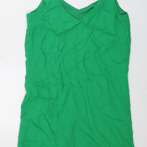 Topshop Green Sleeveless Dress Women Size 8