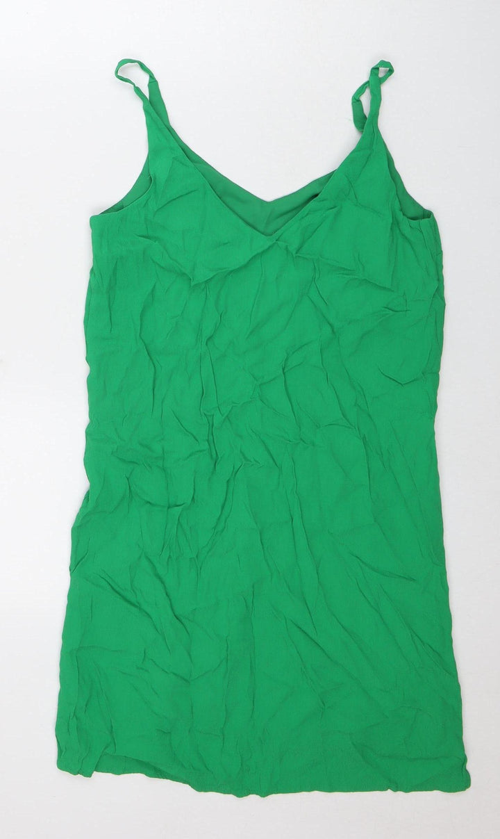Topshop Green Sleeveless Dress Women Size 8