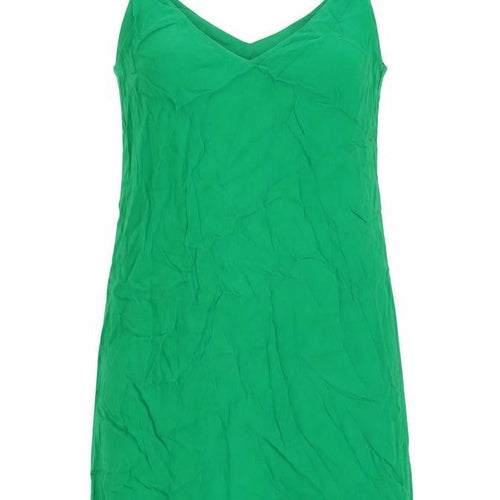 Topshop Green Sleeveless Dress Women Size 8