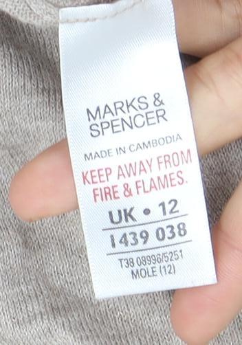 Marks and Spencer Women's Beige Sleeveless Knit Vest