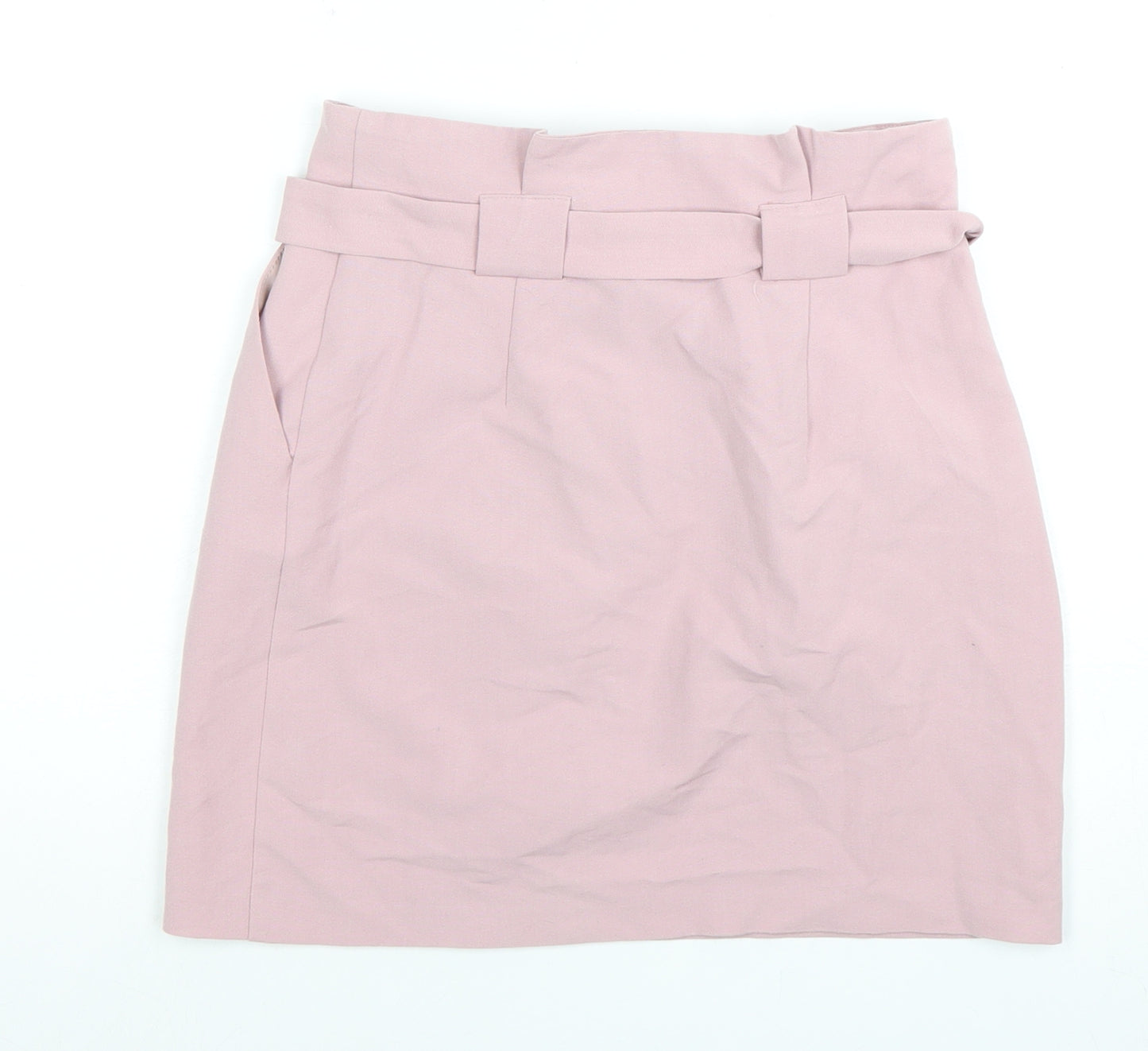 Miss Selfridge Women's Pink Pencil Skirt, Size 8, Belted