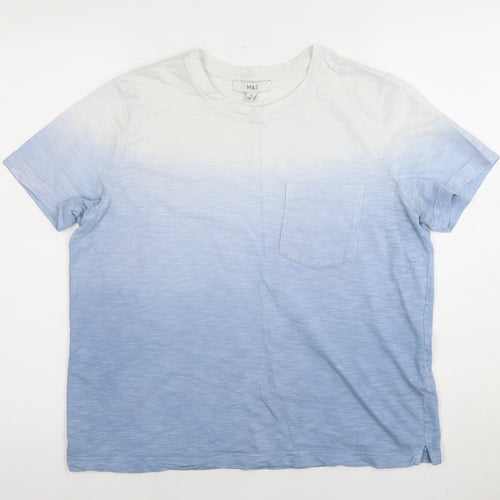 Marks and Spencer Women's Blue T-Shirt, Size 12