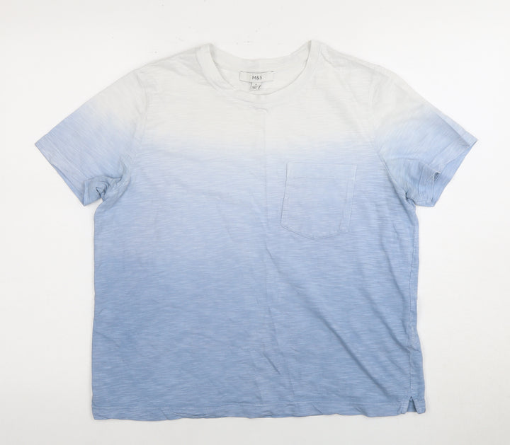 Marks and Spencer Women's Blue T-Shirt, Size 12