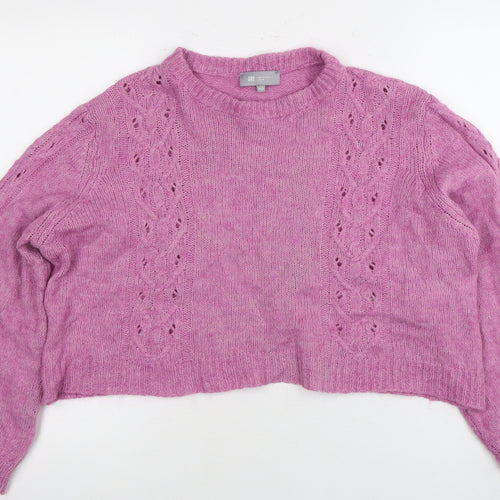 Arched Eyebrow Women’s Purple Crew Neck Pullover Jumper