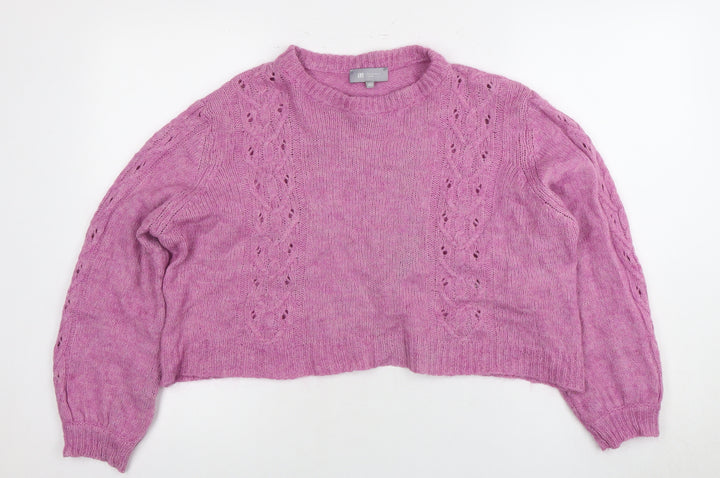 Arched Eyebrow Women’s Purple Crew Neck Pullover Jumper