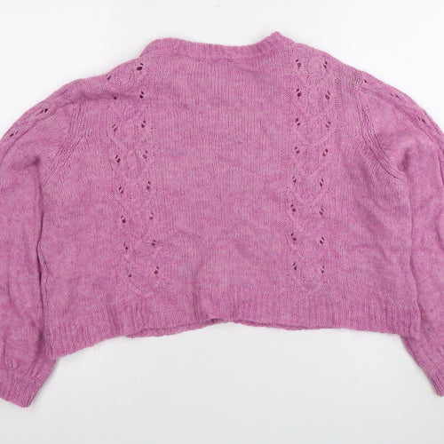 Arched Eyebrow Women’s Purple Crew Neck Pullover Jumper