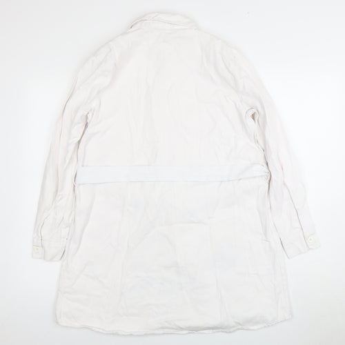 PrettyLittleThing Women's White Shirt Dress Size 10