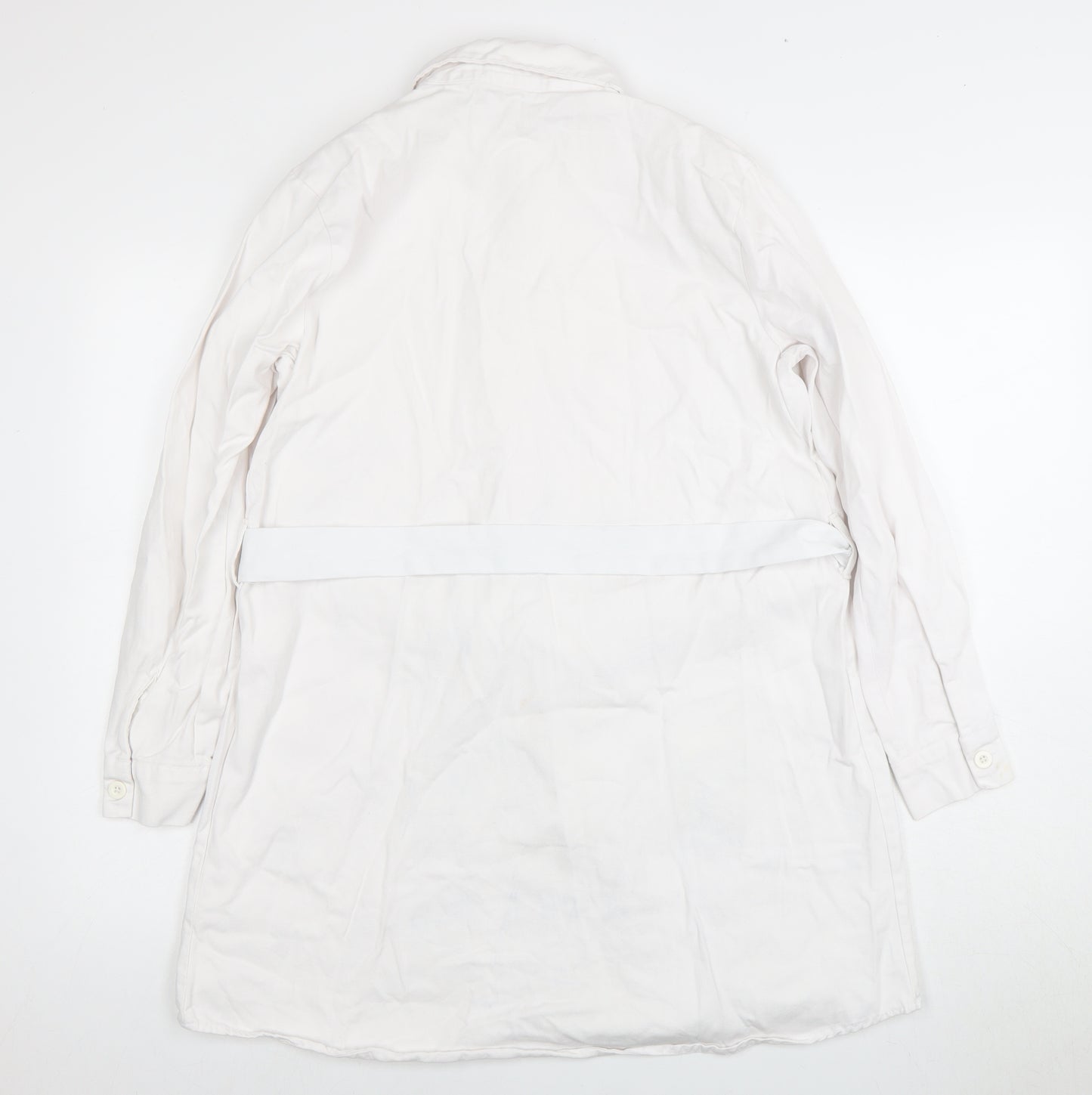 PrettyLittleThing Women's White Shirt Dress Size 10