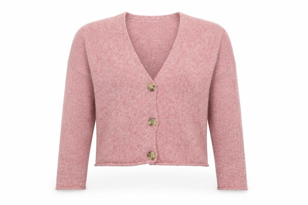 Front view of Zara Teens Pink Cardigan, Long Sleeve, size 10 Slim