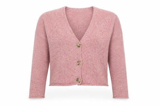 Front view of Zara Teens Pink Cardigan, Long Sleeve, size 10 Slim