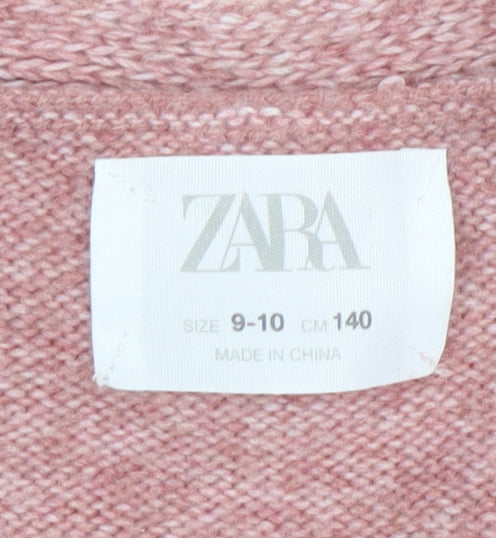 Zara Teens Pink Cardigan, Long Sleeve, Size 10 Slim