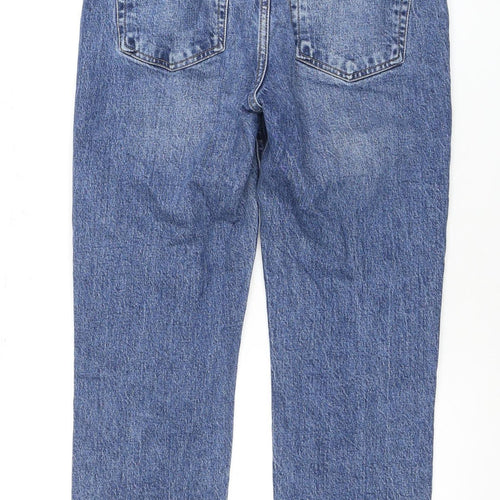 Topshop Womens Blue Straight Jeans, Size 30, 5-Pocket Design