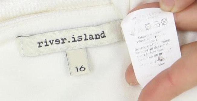River Island Women’s Ivory Sleeveless Dress Size 16