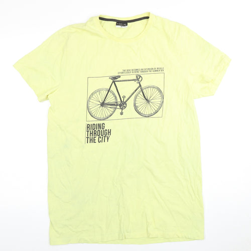 Alpha R One Men's Yellow XL City Graphic T-Shirt