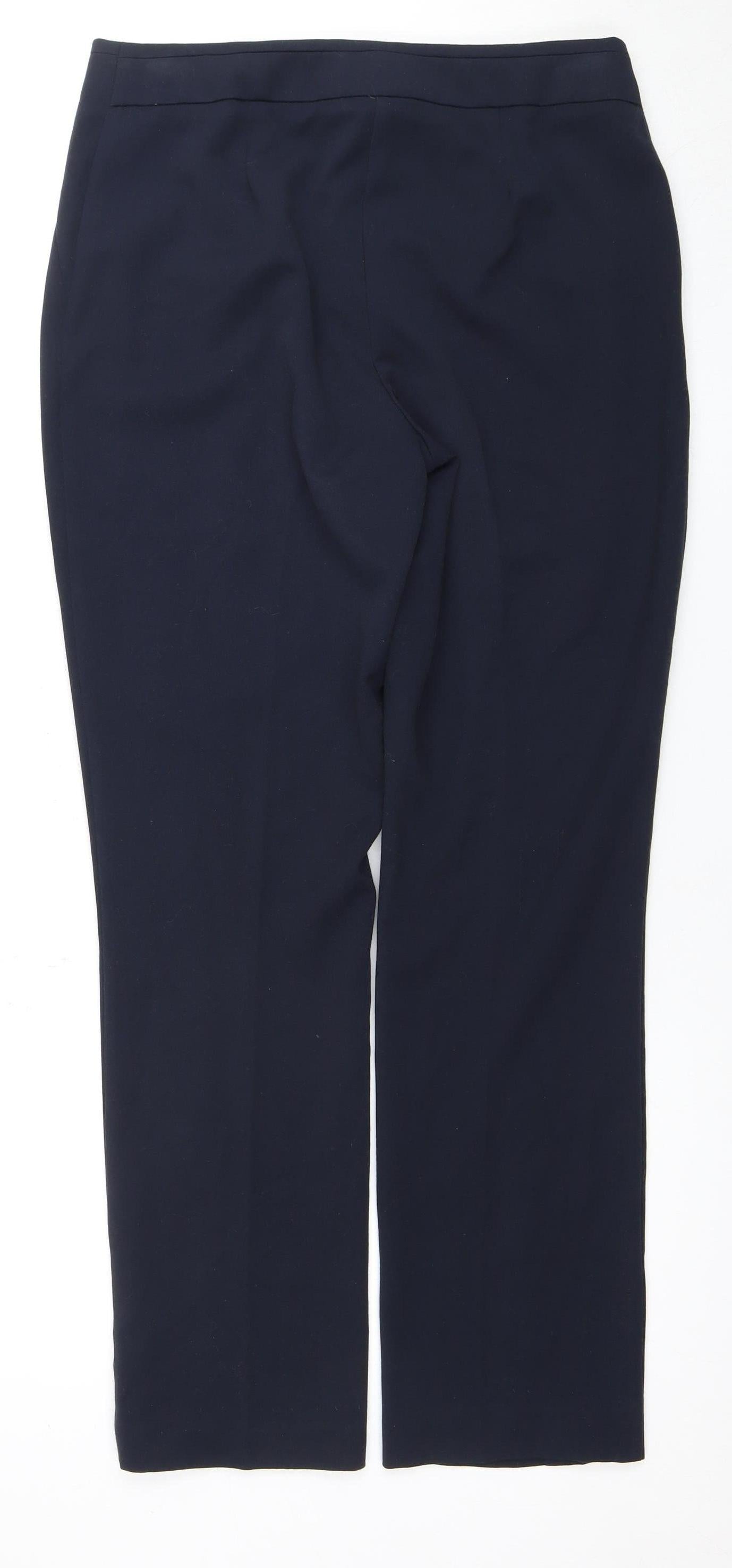 Marks and Spencer Women's Blue Trousers - Size 10