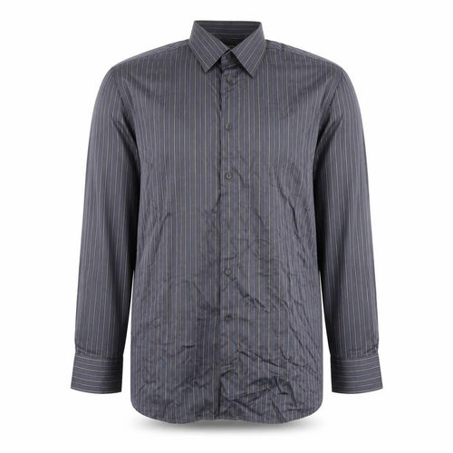 Marks and Spencer Men's Black Striped Dress Shirt 43