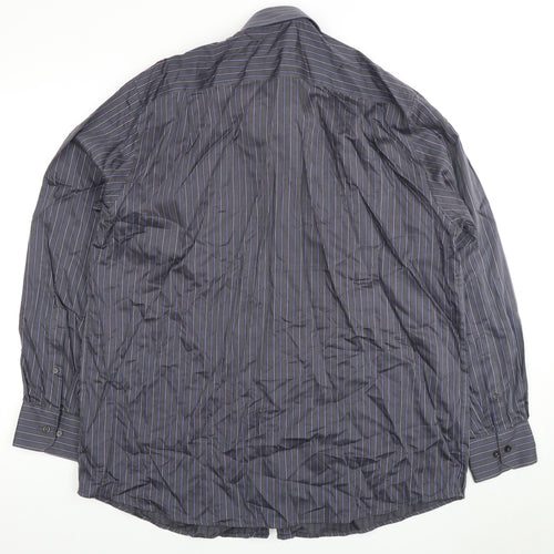 Marks and Spencer Men's Black Striped Dress Shirt 43