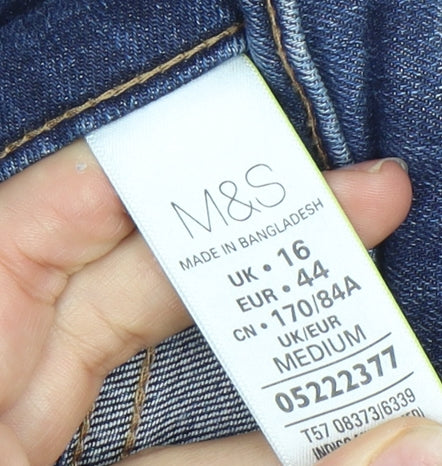 Marks and Spencer Women's Blue Straight Jeans Size 16