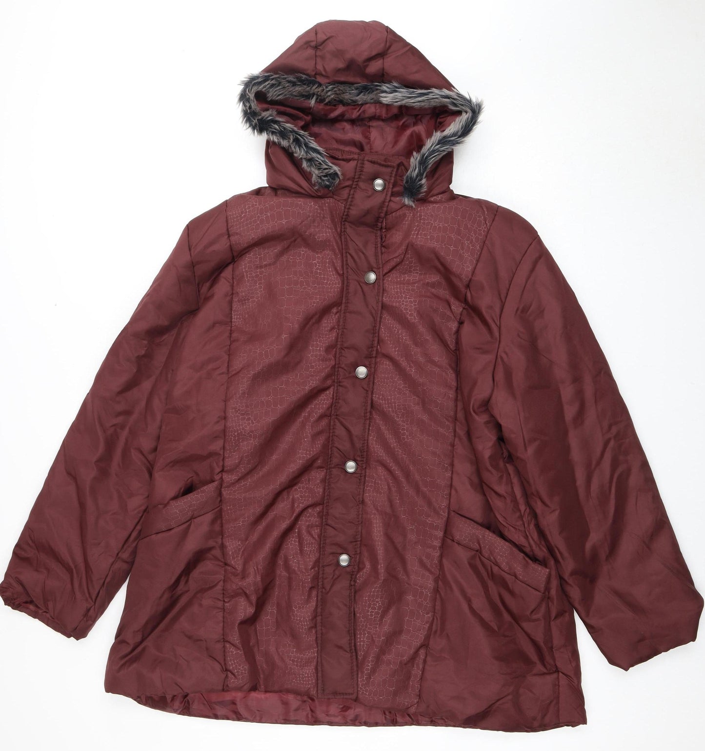 Anne de Lancay Women’s Parka Jacket Hooded XL Red