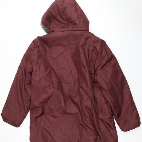 Anne de Lancay Women’s Parka Jacket Hooded XL Red