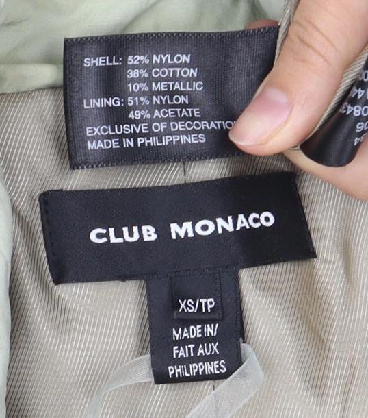 Club Monaco Women's Ivory Trench Coat XS