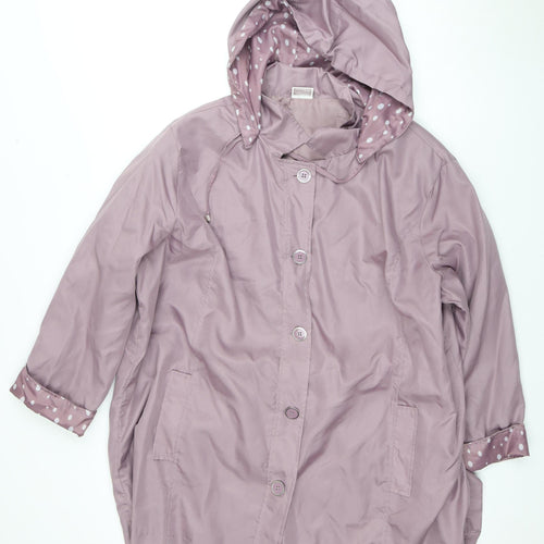 Anne De Lançay Women's Purple Hooded Coat XL