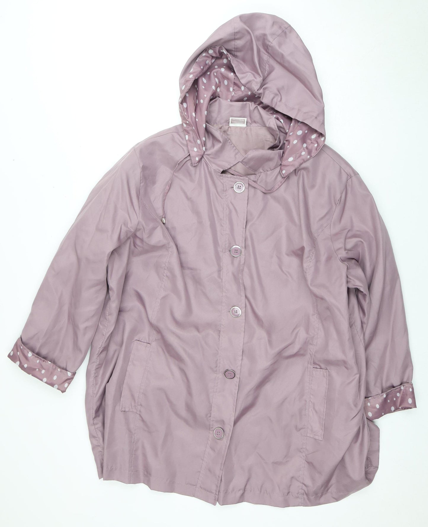 Anne De Lançay Women's Purple Hooded Coat XL