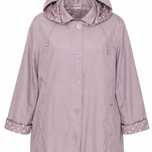 Anne De Lançay Women's Purple Hooded Coat XL
