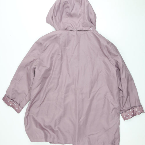 Anne De Lançay Women's Purple Hooded Coat XL