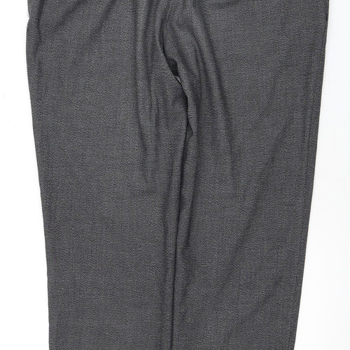 Next Women's Grey Straight Trousers Size 14