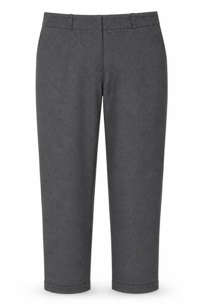 Front view of Next Women's Grey Straight Trousers, size 14