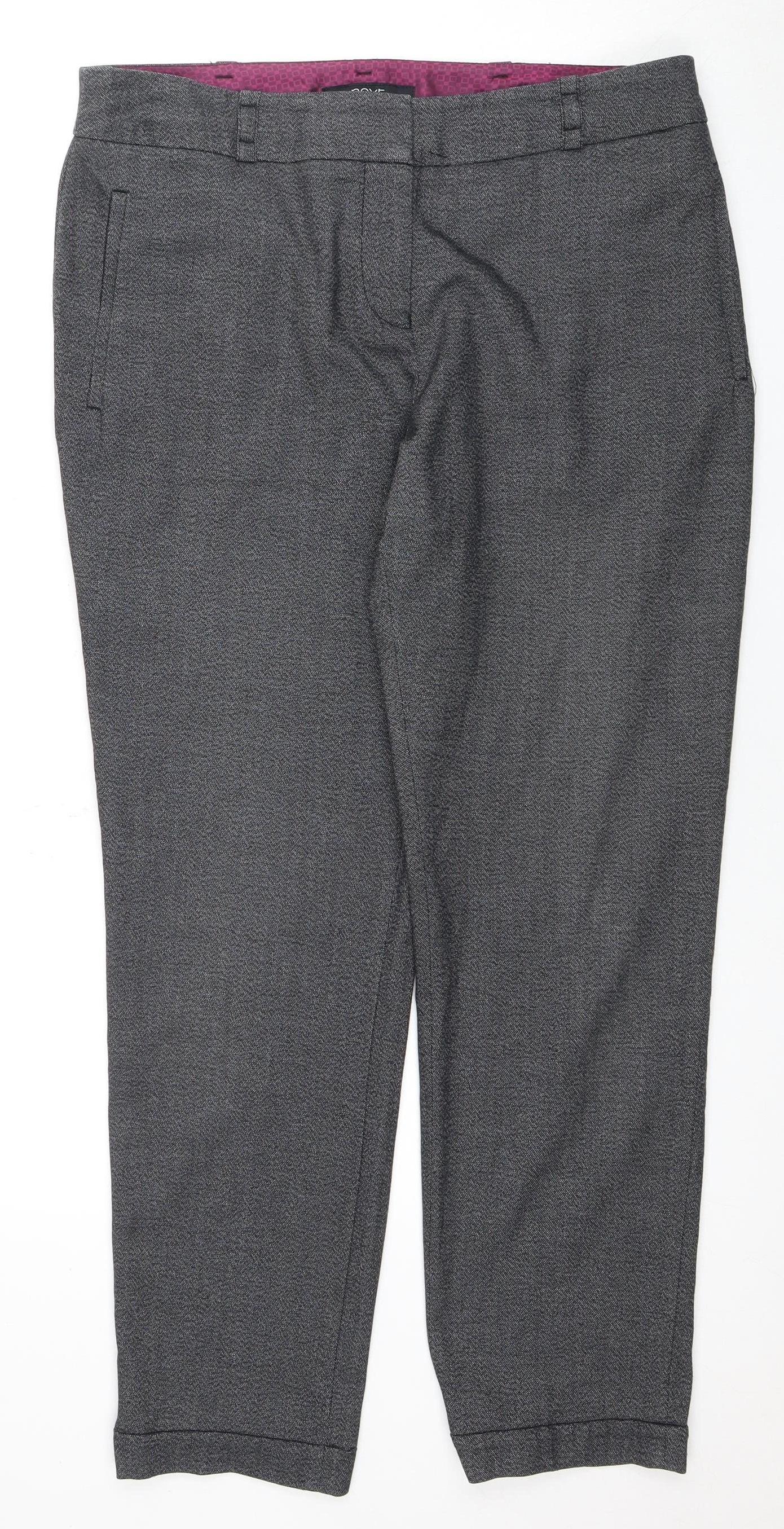 Next Women's Grey Straight Trousers Size 14