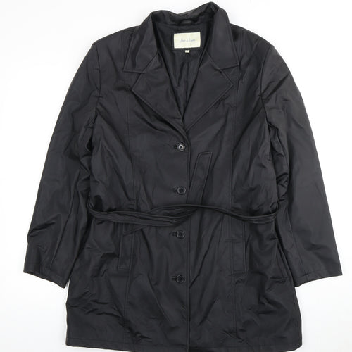 Joie de Vivre Women’s Black Belted Coat Size 14